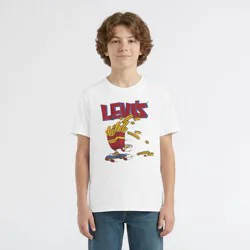 Levi's® Boys' Short Sleeve Skateboard Fries T-Shirt - White XL
