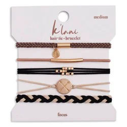 K'lani Hair Tie Bracelets - Focus: Securing Hair, All Hair Types, Elastic, 1-Pack