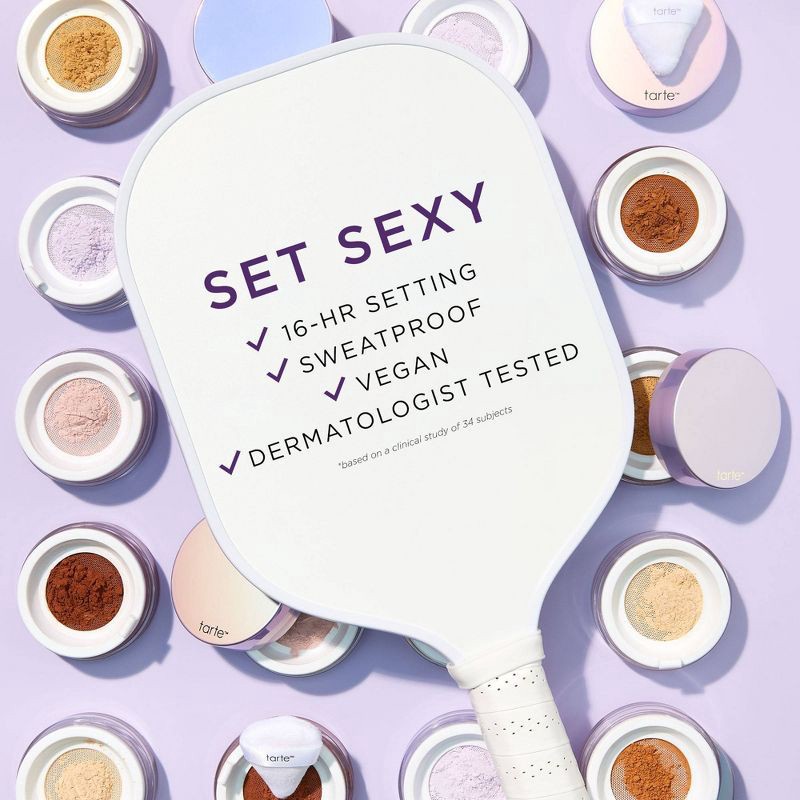 slide 5 of 8, tarte Creaseless Setting & Brightening Powder Pink - 0.24oz - Ulta Beauty, 0.24 oz
