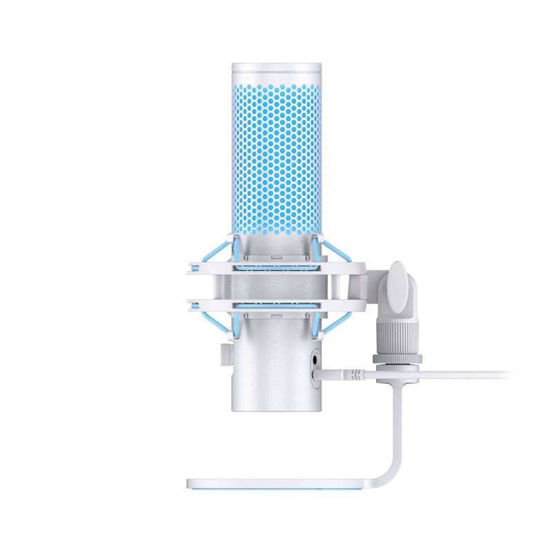 slide 2 of 14, HyperX Quadcast 2 USB Condenser Gaming Microphone for PC - White: Personal Computer Accessory Set, 1 ct