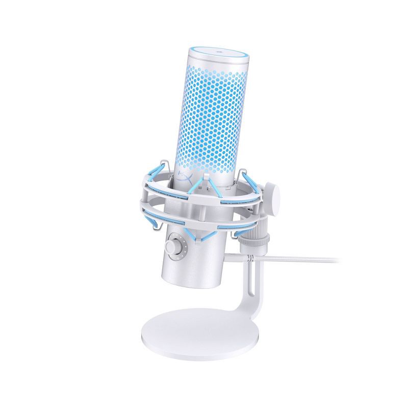 slide 3 of 14, HyperX Quadcast 2 USB Condenser Gaming Microphone for PC - White: Personal Computer Accessory Set, 1 ct