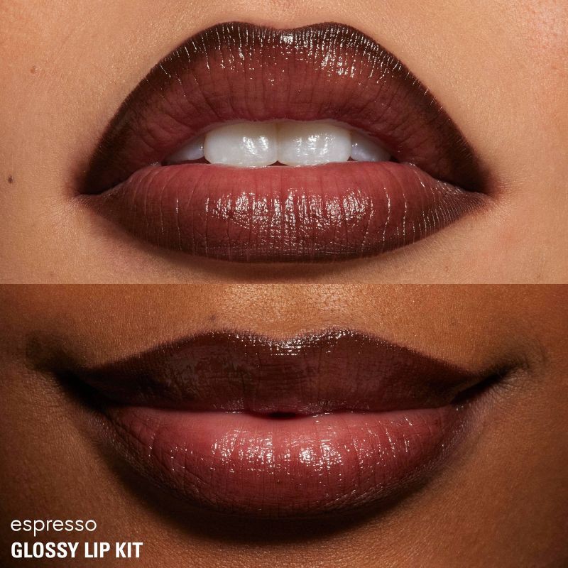 slide 2 of 8, Kylie Cosmetics Lip Makeup Glossy Lip Kit Espresso - 0.14 fl oz - Ulta Beauty, 0.14 fl oz