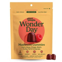Plant People WonderDay Mushroom Multivitamin Gummies - 30ct: Chewable, Vitamins, Health And Beauty Subtype Multivitamins