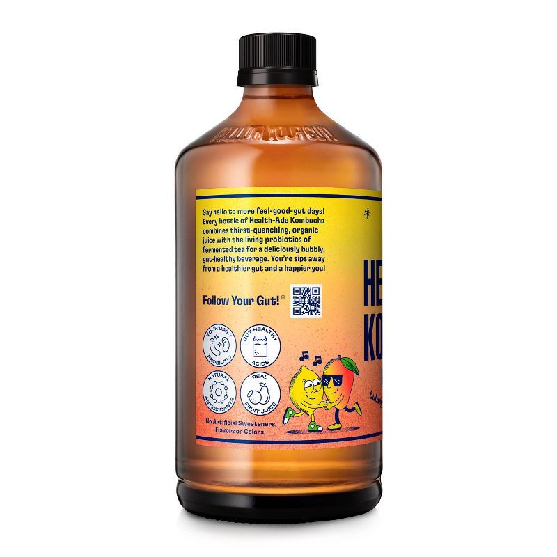 slide 3 of 6, Health-Ade Organic Mango Lemonade Kombucha - 16 fl oz, 16 fl oz
