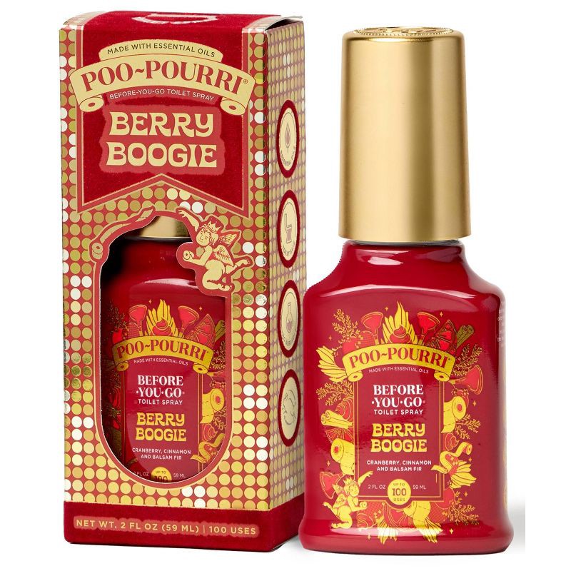 slide 2 of 9, Poo-Pourri Limited Edition Holiday 2025 Berry Boogie Toilet Spray 2 fl oz, 2 fl oz