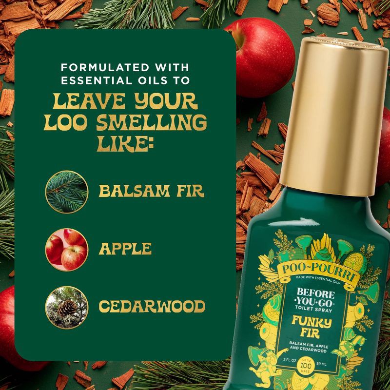 slide 7 of 11, Poo-Pourri Limited Edition Holiday 2025 Funky Fir Toilet Spray 2 fl oz, 2 fl oz