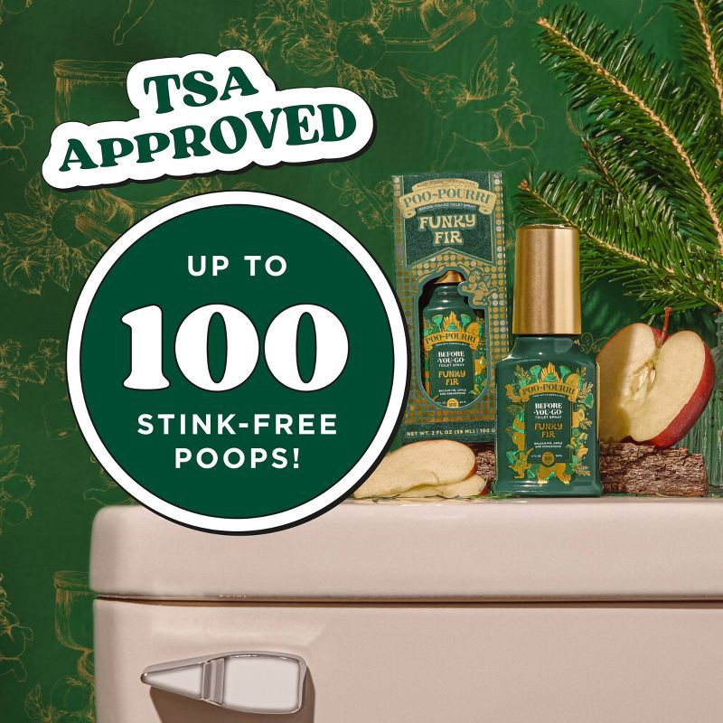 slide 8 of 11, Poo-Pourri Limited Edition Holiday 2025 Funky Fir Toilet Spray 2 fl oz, 2 fl oz
