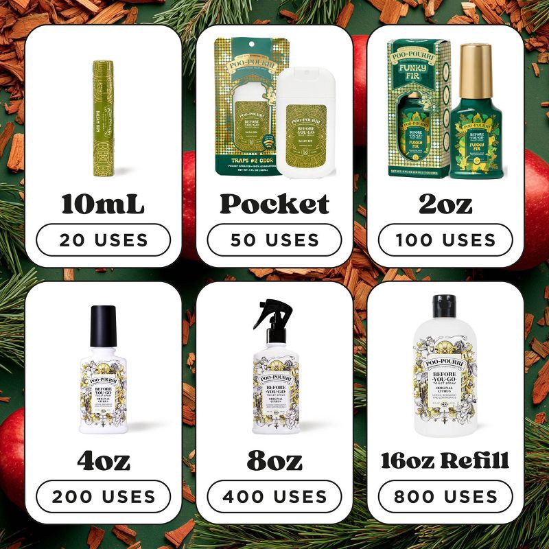 slide 6 of 11, Poo-Pourri Limited Edition Holiday 2025 Funky Fir Toilet Spray 2 fl oz, 2 fl oz
