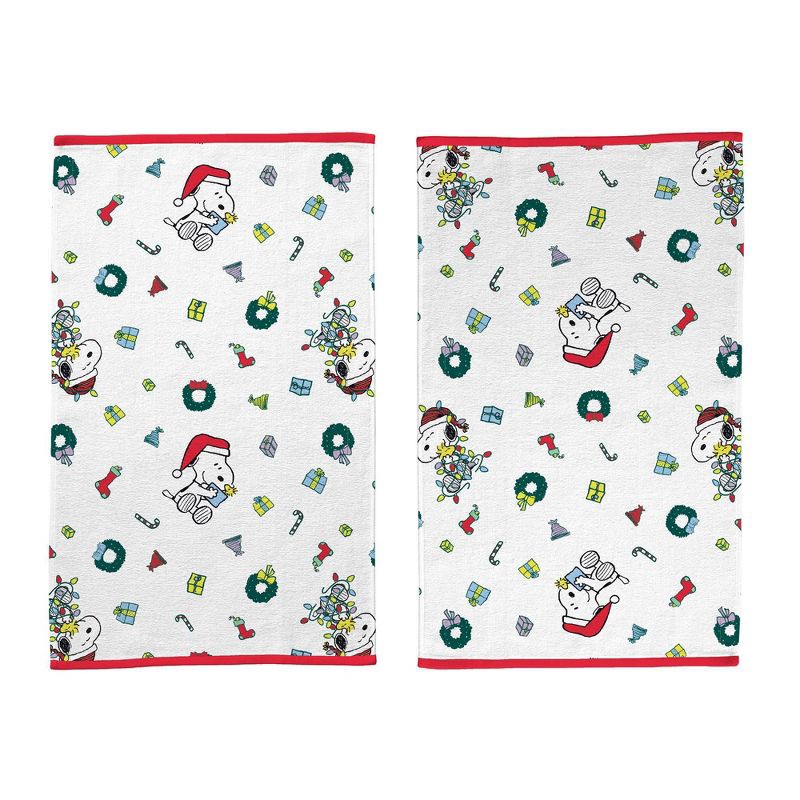slide 2 of 5, 2pc Peanuts Christmas Kitchen Towel Set, 2 ct