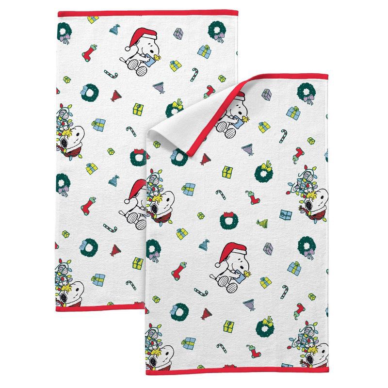 slide 4 of 5, 2pc Peanuts Christmas Kitchen Towel Set, 2 ct