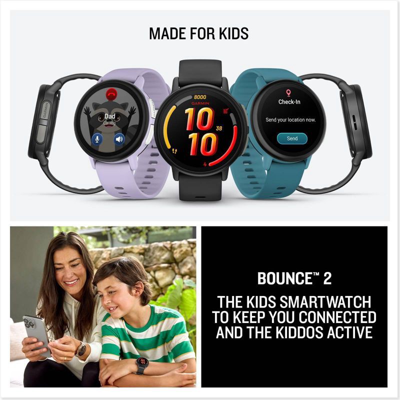 slide 11 of 11, Garmin Bounce 2 Kids' Smartwatch - Turquoise, 1 ct