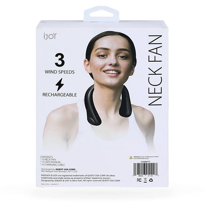 slide 5 of 7, IJoy Cool Down Portable Neck Fan - Black, 1 ct