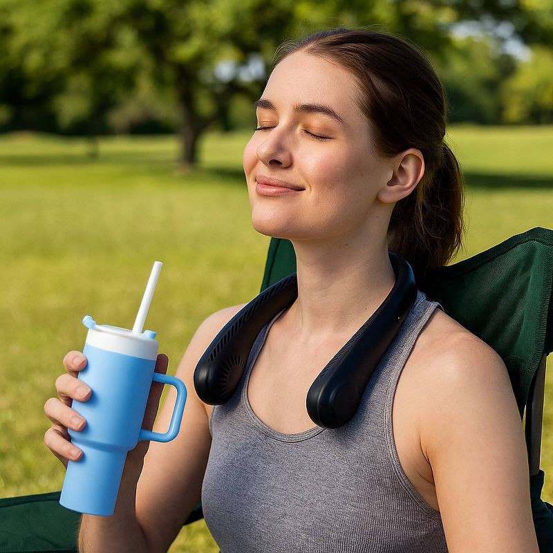 slide 6 of 7, IJoy Cool Down Portable Neck Fan - Black, 1 ct