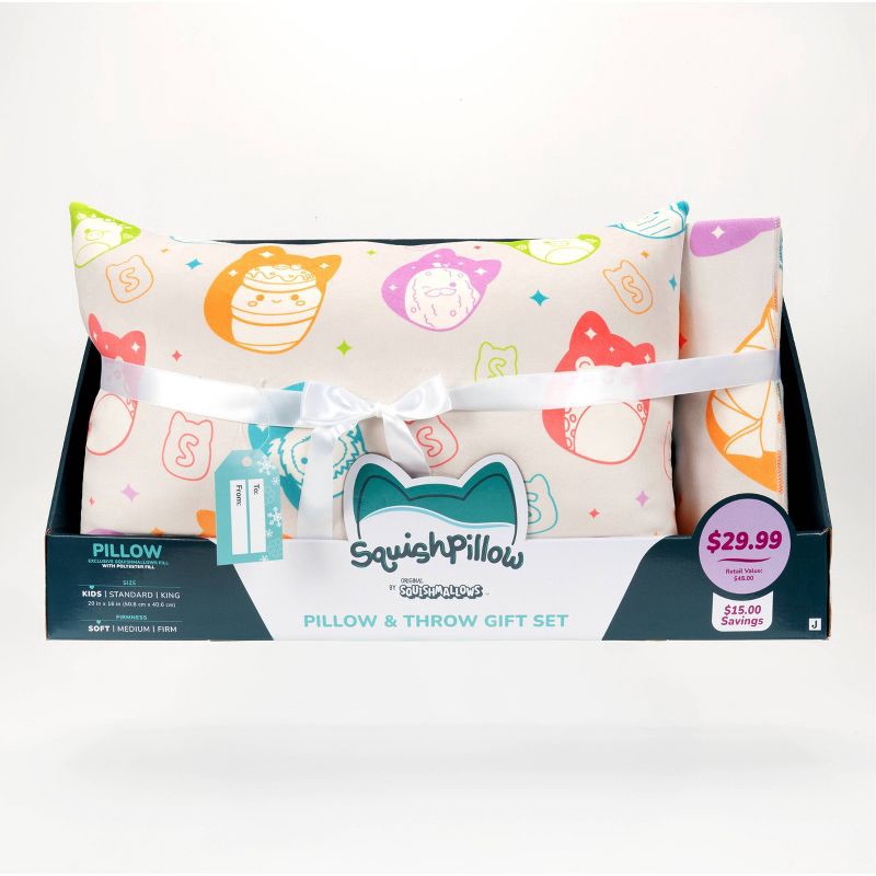 slide 2 of 6, SquishPillow Kids' Pillow Throw Gift Set Mallow Hues, 1 ct