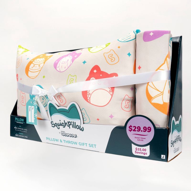 slide 6 of 6, SquishPillow Kids' Pillow Throw Gift Set Mallow Hues, 1 ct