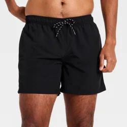 Men's 5'' Swim Trunks - Goodfellow & Co™ Black L