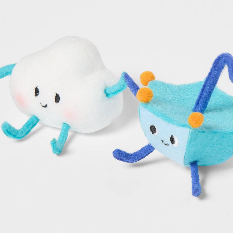 slide 3 of 3, Cloud and Umbrella Duo Easter Decorative Felt Figural - Spritz™, 1 ct