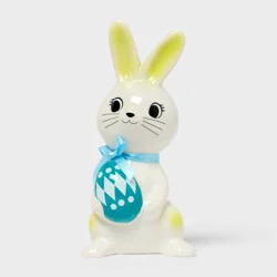 Polyresin Easter Bunny with Egg and Bow - Spritz™