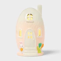 Lit Polyresin Easter Egg Shaped House Lamp - Spritz™