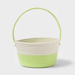 Easter Two Tone Decorative Rope Basket Light Green/White - Spritz™