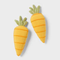 2pk Easter Carrot Shaped Throw Pillow - Spritz™