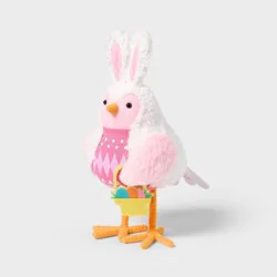Featherly Friends™ 'skipster' Easter Bunny Bird with Basket - Spritz™