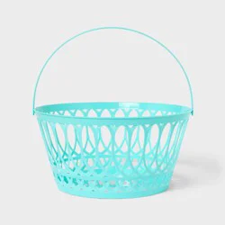 Vintage Plastic Easter Basket Teal - Spritz™