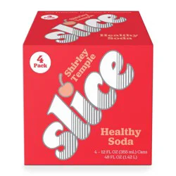 Slice Shirley Temple Healthy Soda - 12 fl oz Cans/4pk