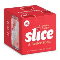 Slice Shirley Temple Healthy Soda - 12 fl oz Cans/4pk