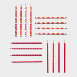 16ct Valentine's Day Rainbow Pencils Party Favor Set - Spritz™