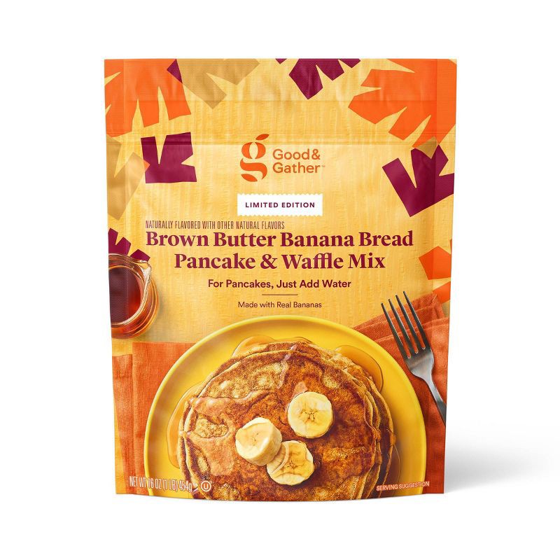 slide 1 of 3, Brown Butter Banana Bread Flavored Pancake and Waffle Mix - 16oz - Good & Gather™, 16 oz
