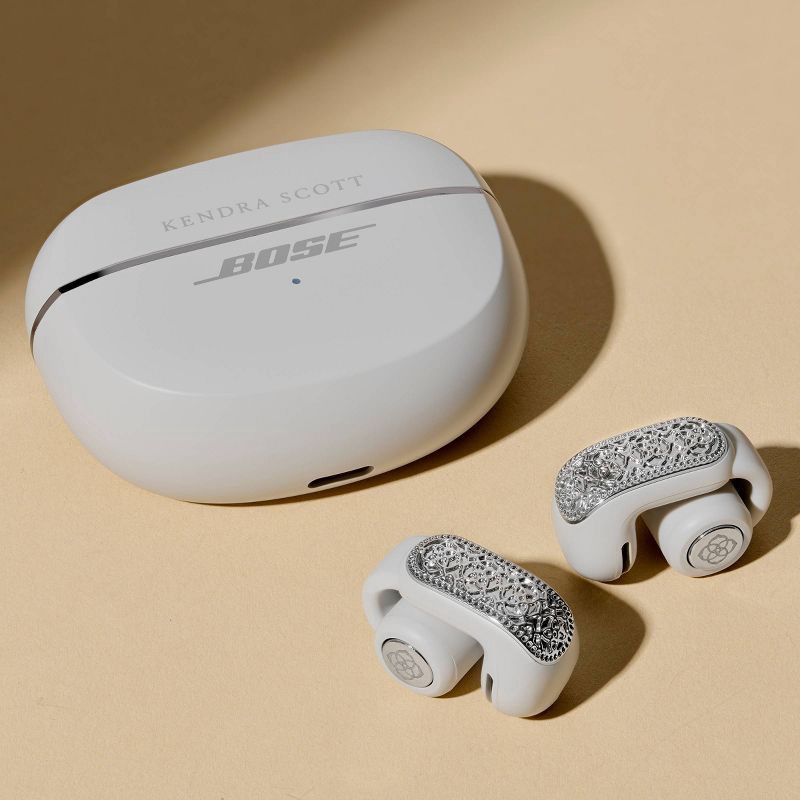 slide 4 of 8, Bose x Kendra Scott Ultra Open Earbuds - Rhodium Filigree, 1 ct