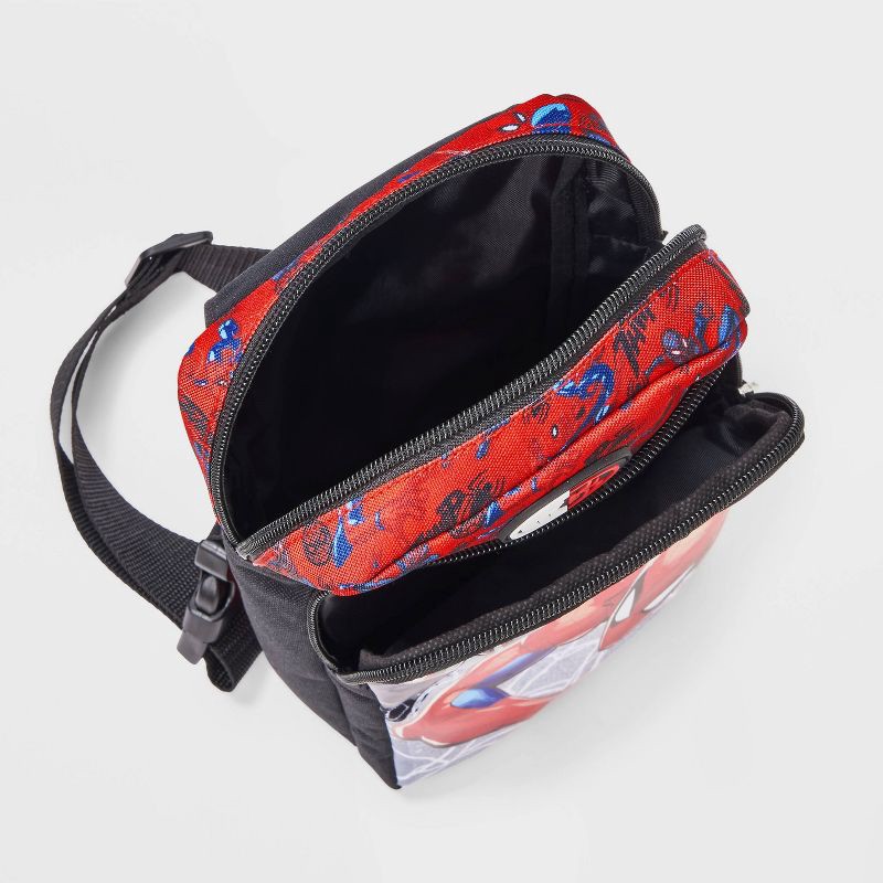 slide 3 of 4, Boys' Spider-Man Gaming Sling Pack Pouch - Red, 1 ct