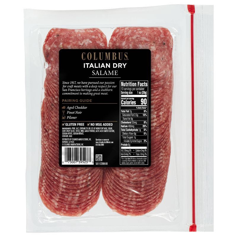 slide 2 of 2, Columbus Italian Dry Salami - 10oz, 10 oz