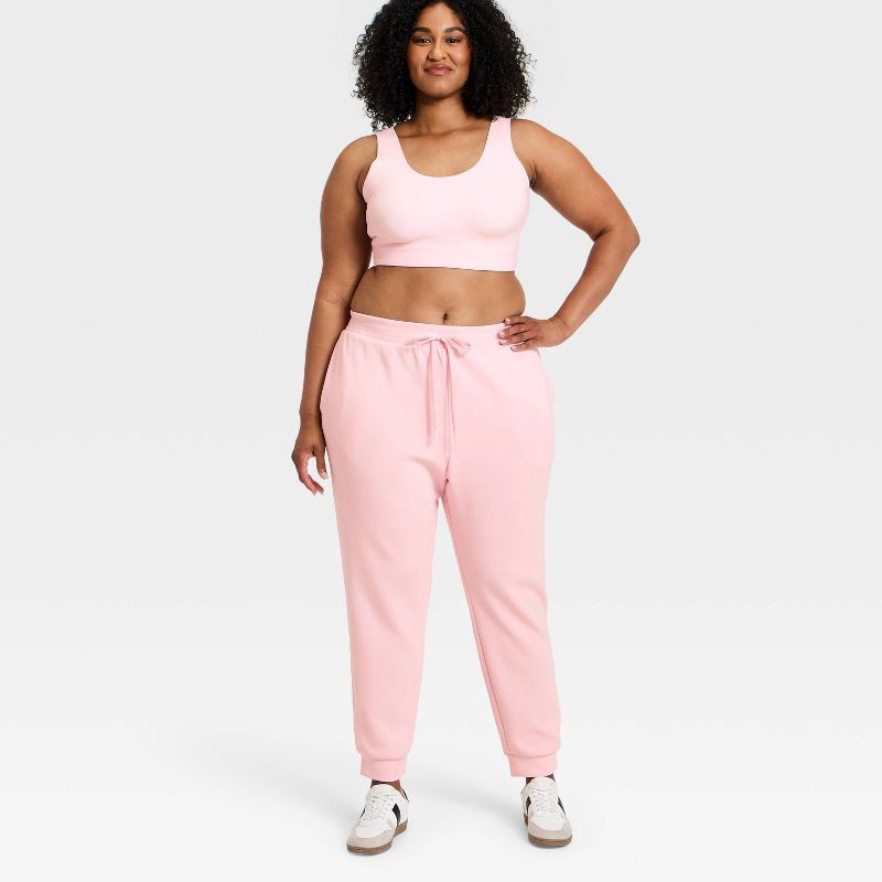slide 3 of 5, Women's Airy Sleek Jogger Sweatpants - All In Motion™ Light Pink S, 1 ct