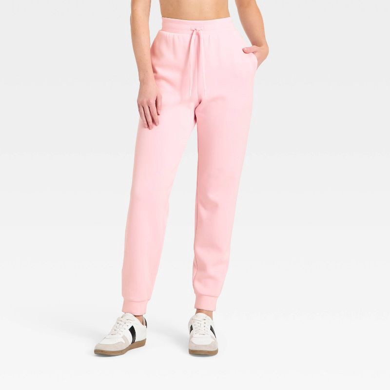 slide 1 of 5, Women's Airy Sleek Jogger Sweatpants - All In Motion™ Light Pink S, 1 ct
