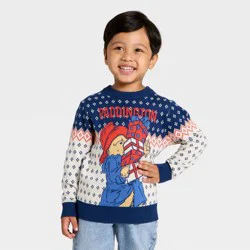 Paddington Bear Toddler Boys' Paddington Christmas Sweater - Navy Blue 5T