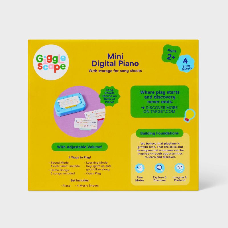 slide 4 of 4, Mini Digital Piano - Gigglescape™, 1 ct
