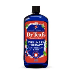 Dr Teal's Wellness Therapy Foaming Bubble Bath with Rosemary & Mint - 34 fl oz: Paraben-Free, Phthalate-Free, Vegan, Liquid
