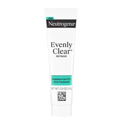 Neutrogena Evenly Clear Retinoid Acne Treatment Adapalene Gel 0.1% - 0.5 fl oz: For Face, Oily Skin, Unscented