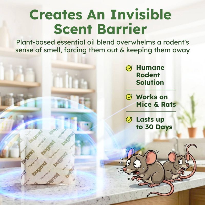 slide 2 of 7, BugMD 4pc Vamoose Rodent Repellent Pouches, 4 ct