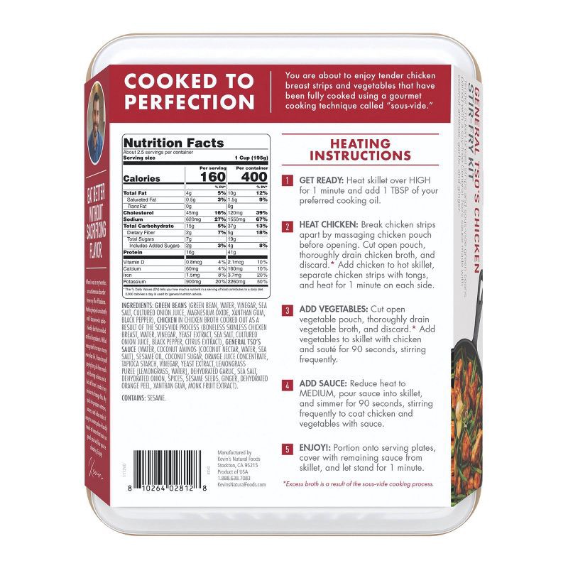 slide 3 of 4, Kevin's Natural Foods General Tso's Gluten Free Chicken Stir Fry - 16oz, 16 oz