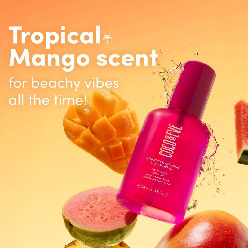 slide 7 of 8, Coco & Eve Tan Boosting Anti-Aging Body Oil - SPF45 - 5.07 fl oz - Ulta Beauty, 45 x 5.07 fl oz