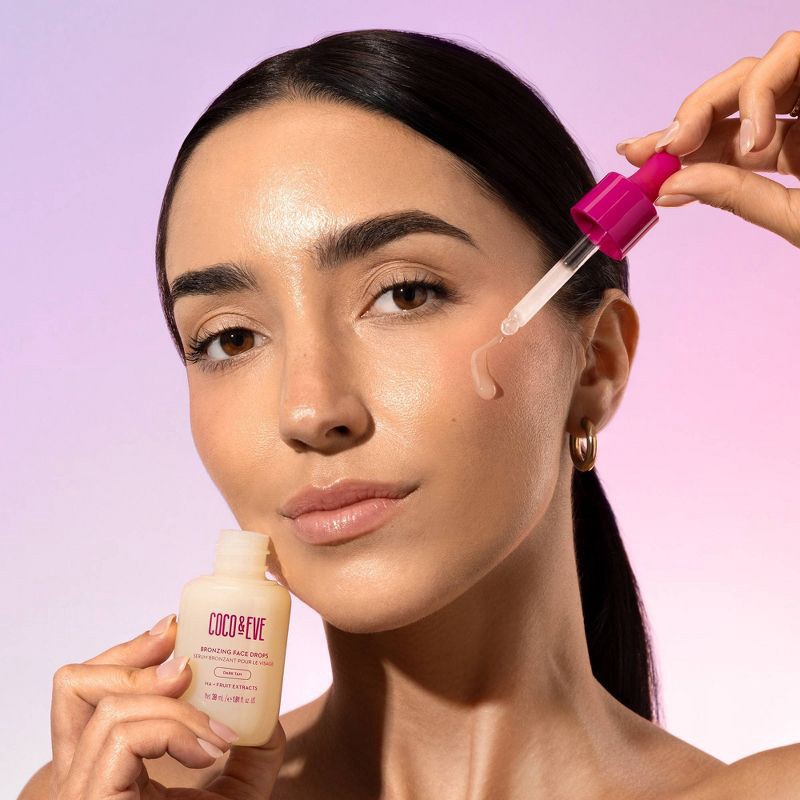 slide 6 of 6, Coco & Eve Bronzing Face Drops - Dark Tan - 1.01 fl oz - Ulta Beauty, 1.01 fl oz