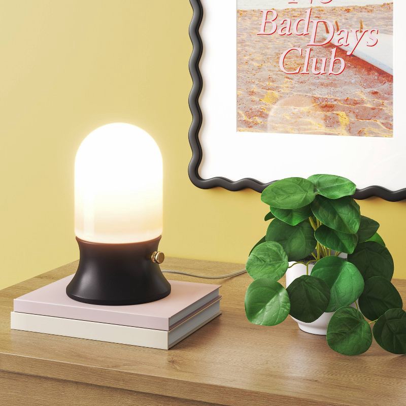 slide 3 of 4, Mini Lamp Lantern Style Black - Room Essentials™, 1 ct