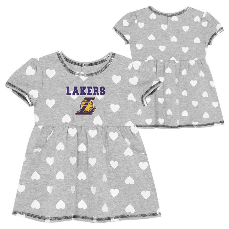 slide 1 of 3, NBA Los Angeles Lakers Toddler Gray Dress - 2T, 1 ct
