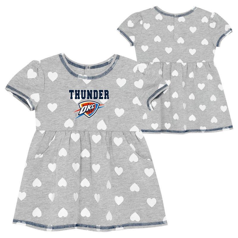slide 1 of 3, NBA Oklahoma City Thunder Toddler Gray Dress - 2T, 1 ct