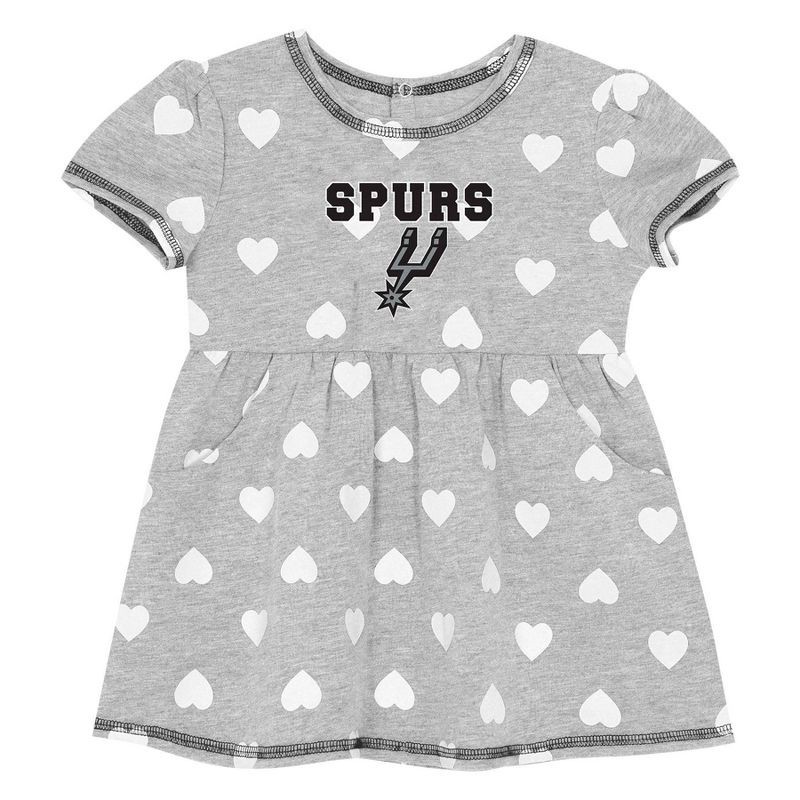 slide 2 of 3, NBA San Antonio Spurs Toddler Gray Dress - 2T, 1 ct