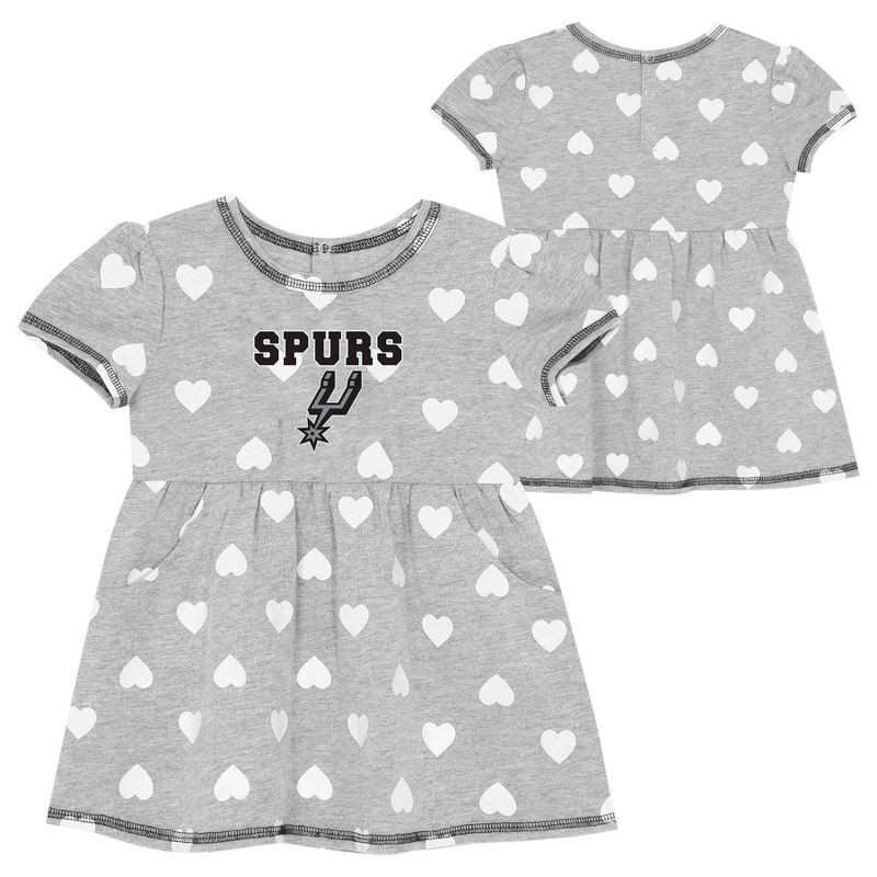 slide 1 of 3, NBA San Antonio Spurs Toddler Gray Dress - 2T, 1 ct