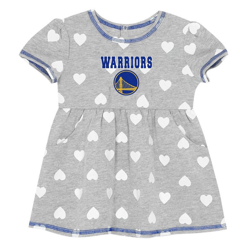 slide 3 of 3, NBA Golden State Warriors Toddler Gray Dress - 2T, 1 ct